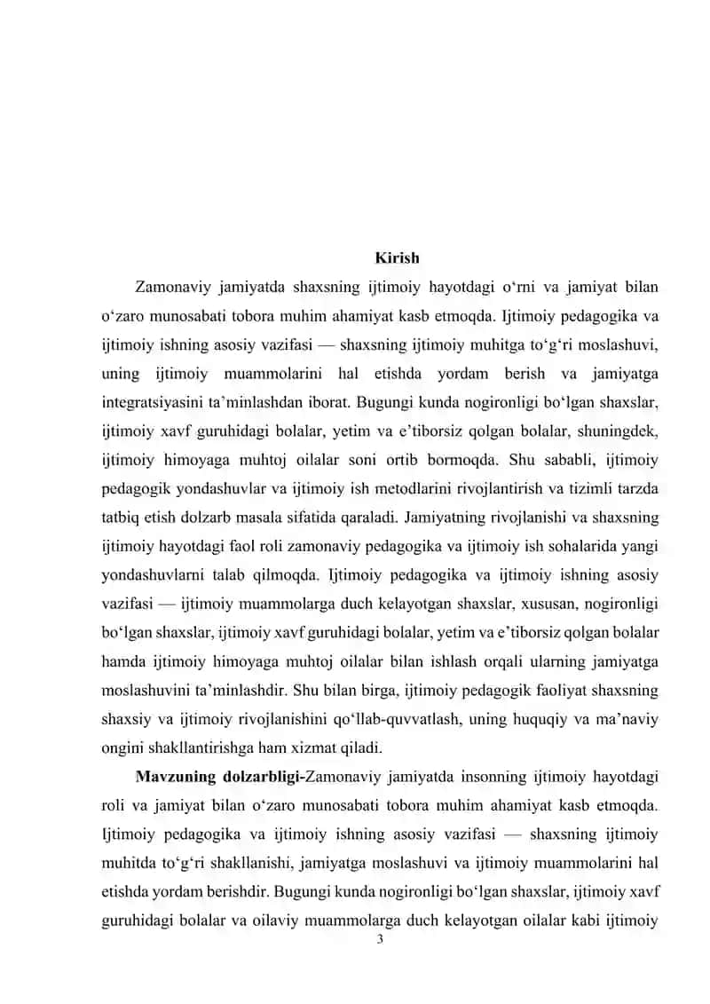 Ijtimoiy pedagogika va ijtimoiy ish 3