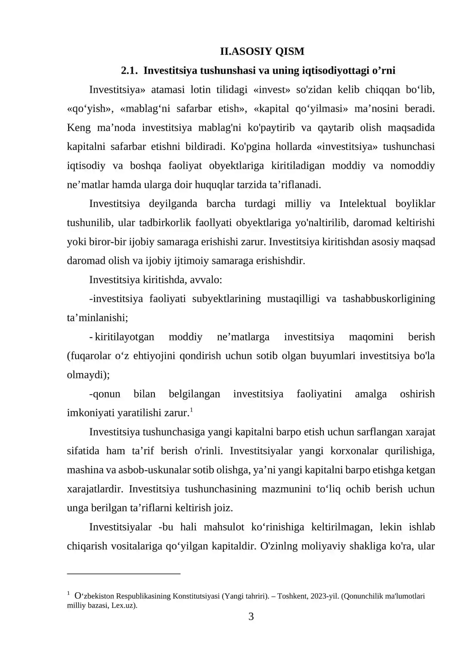 MAKROIQTISODIYOT Investitsiyalar tushunchasi 3