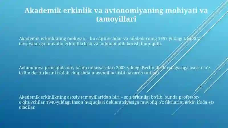 Oliy ta'limda akademik erkinlik va avtonomiya tamoyillari 3