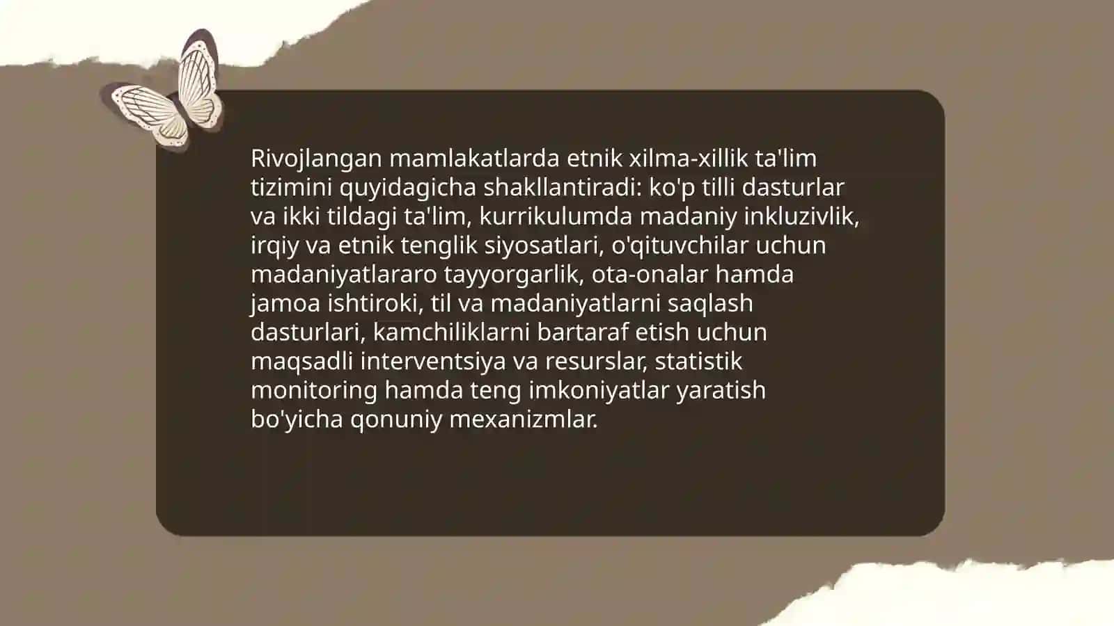 Jahonnining rivojlangan mamlakatlarida tarbiyaviy jarayonlarning etnik xususiyatlari 3