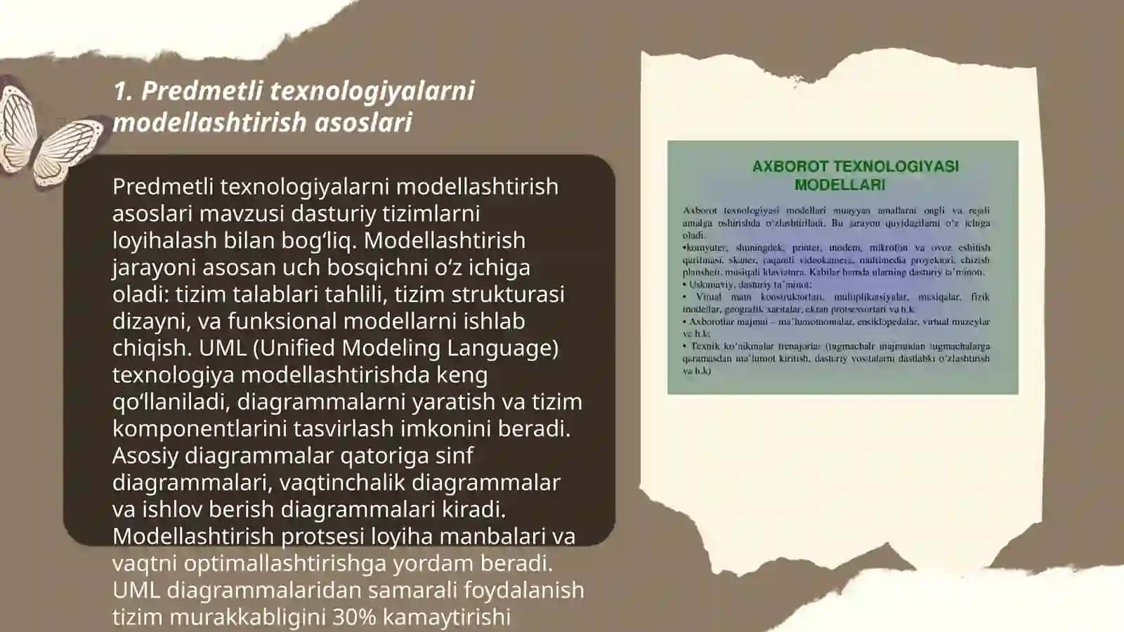 Predmetli texnologiyalarni modellashtirish 3