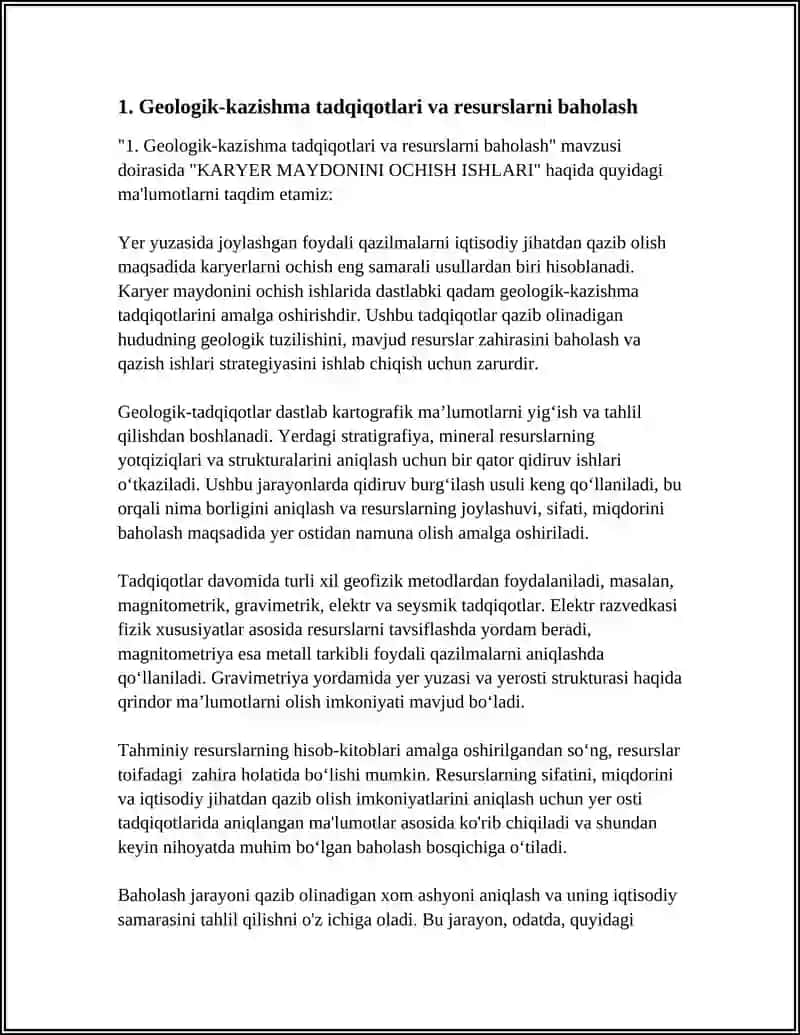 KARYER MAYDONINI OCHISH ISHLARI 3