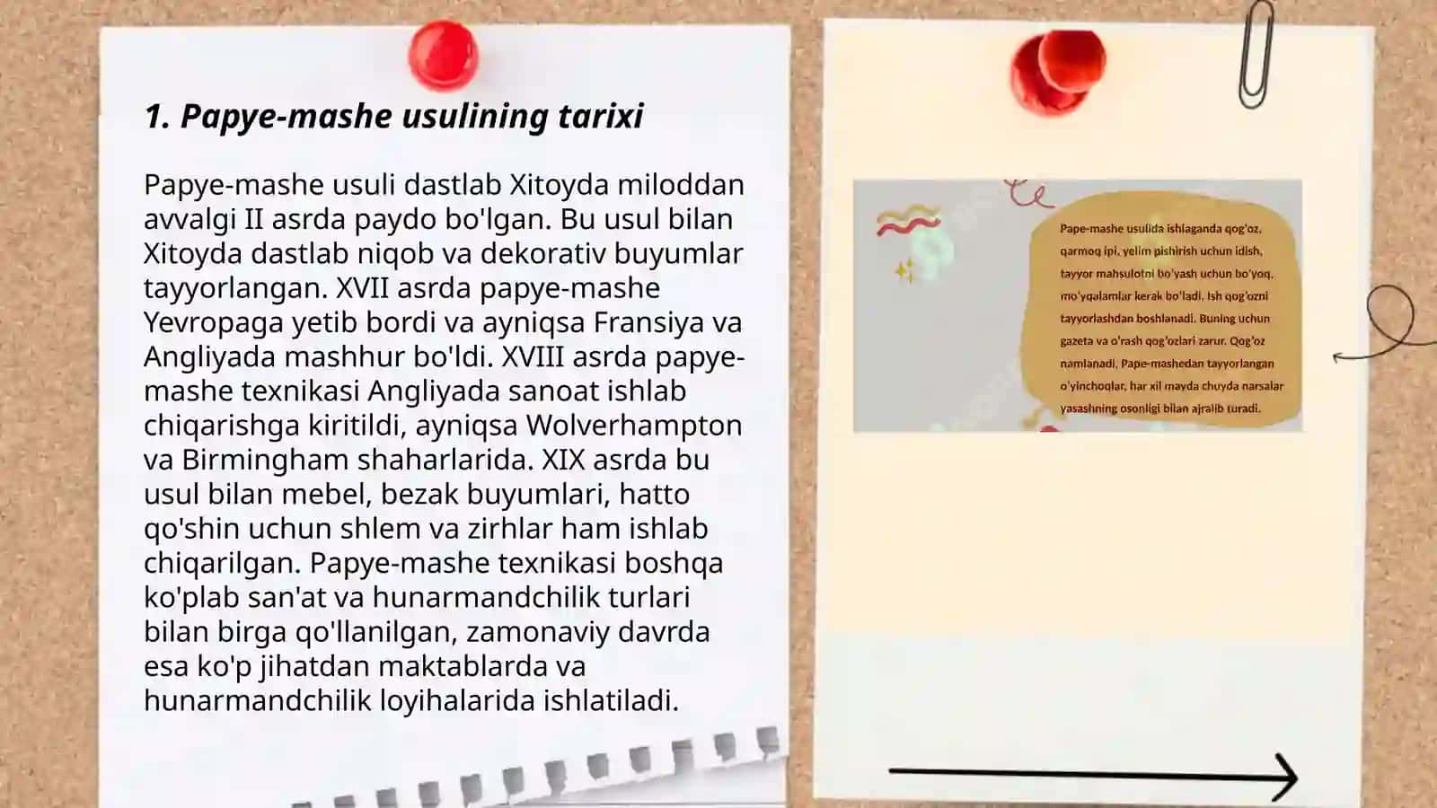 Papye-mashe usuli tarixi 3