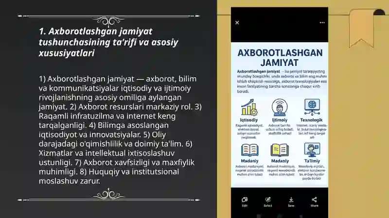Axborotlashgan jamiyat tushunchasi, mazmun-mohiyati 3