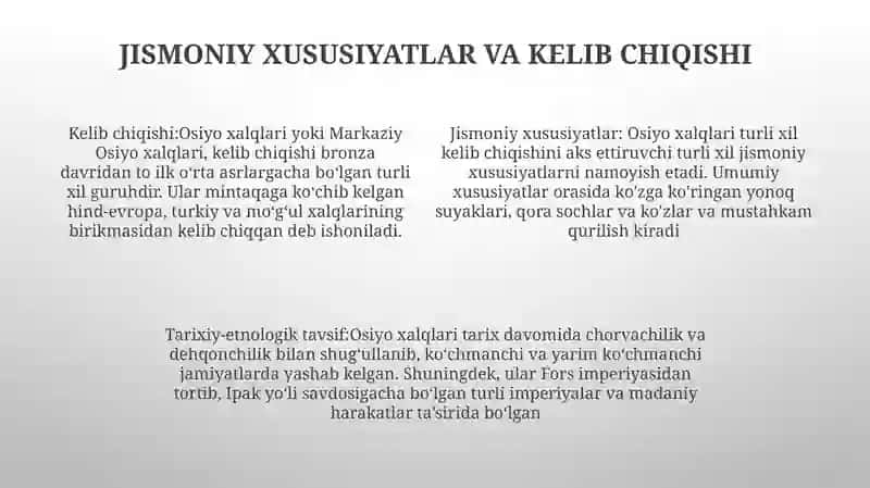Osiyo Xalqlarining Tarixiy-Etnologik Tavsifi 3