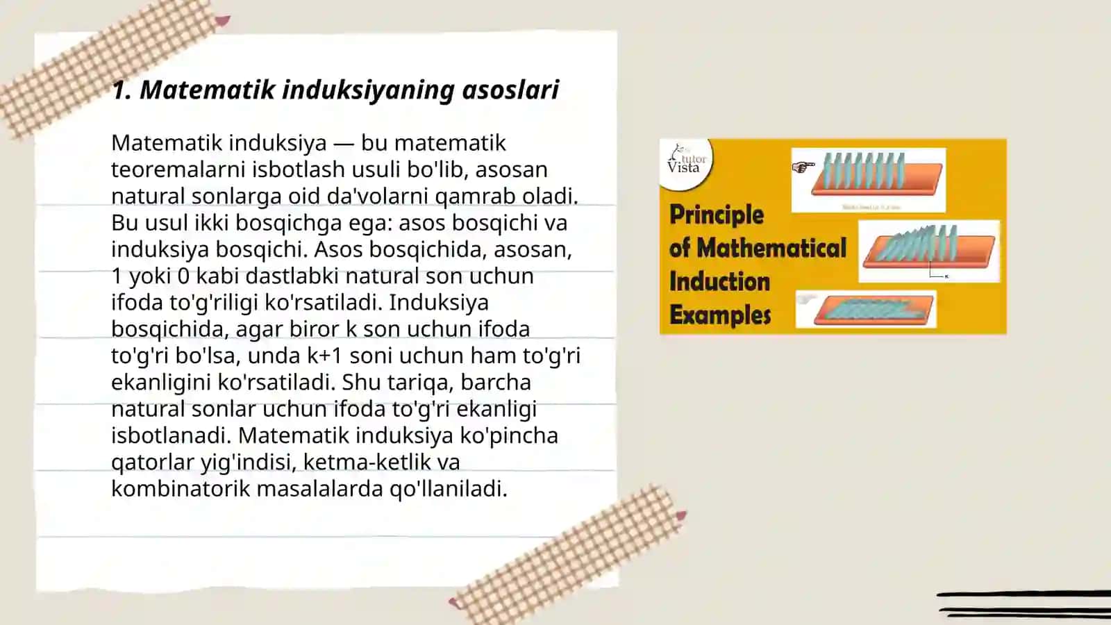 Matematik induksiya usuli 3