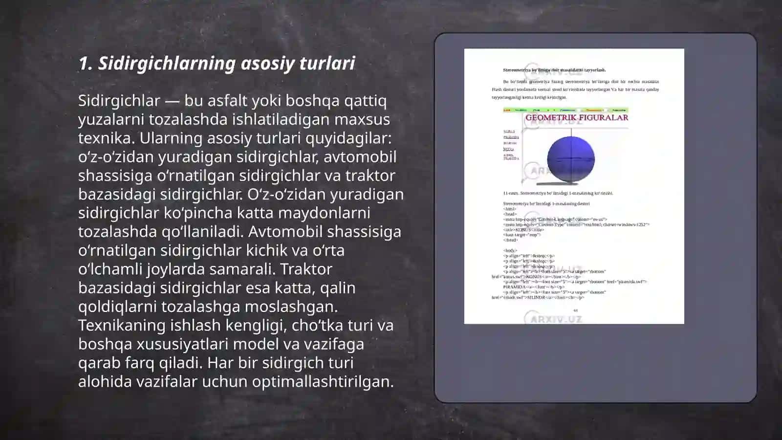 Metall qirqish dastgohlarida qo’laniladigan sidirgichlarning konstruksiyasi va geometrik parametrlari bilan tanishish 3