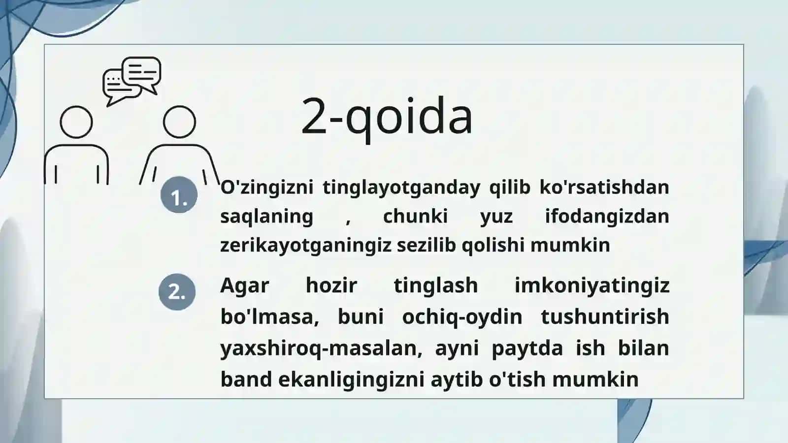 Muzokaralarga tayyorgarlik ko'rish va ularni o'tkazish 3