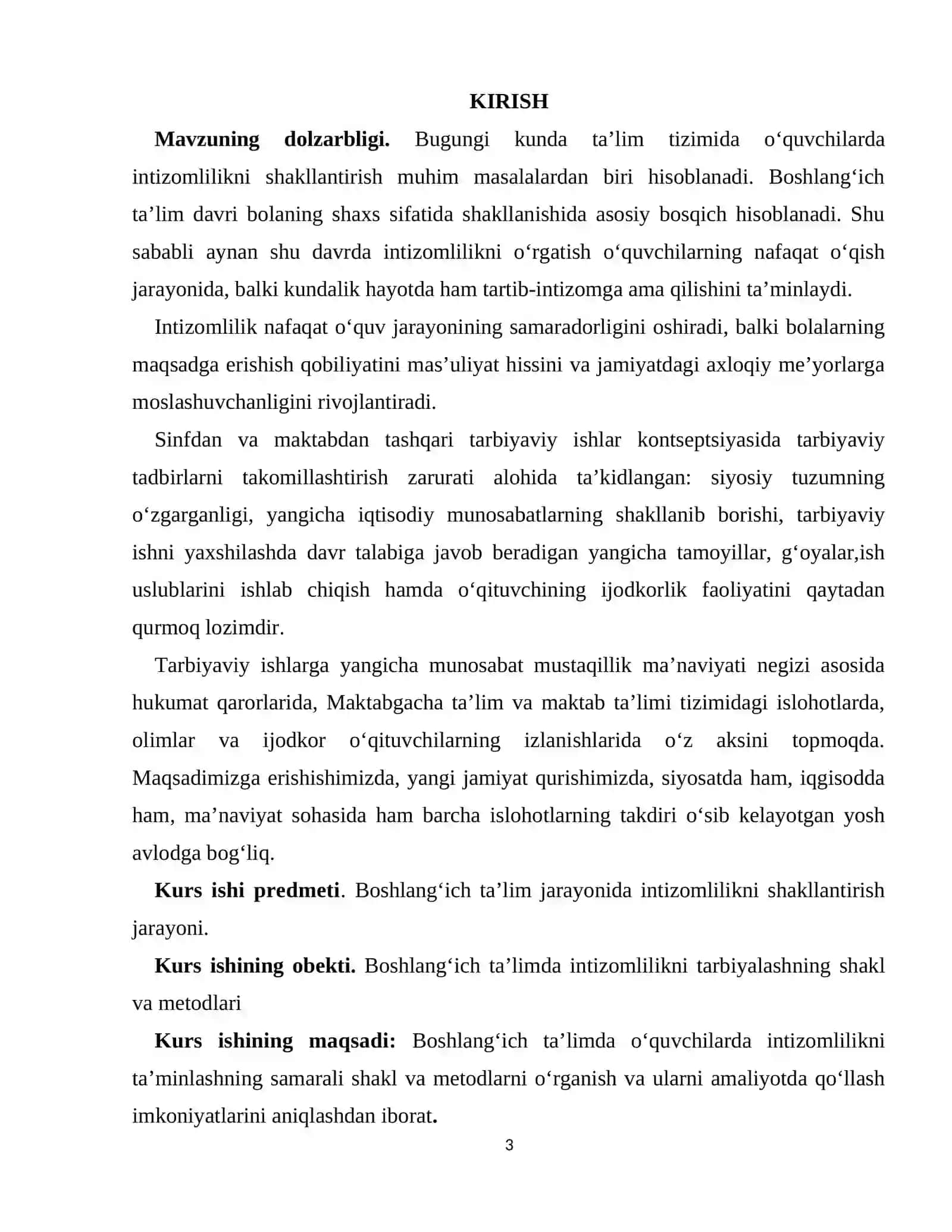 Boshlangʻich ta’limda oʻquvchilarda intizomlilikni tarbiyalashning shakl va metodlari 3