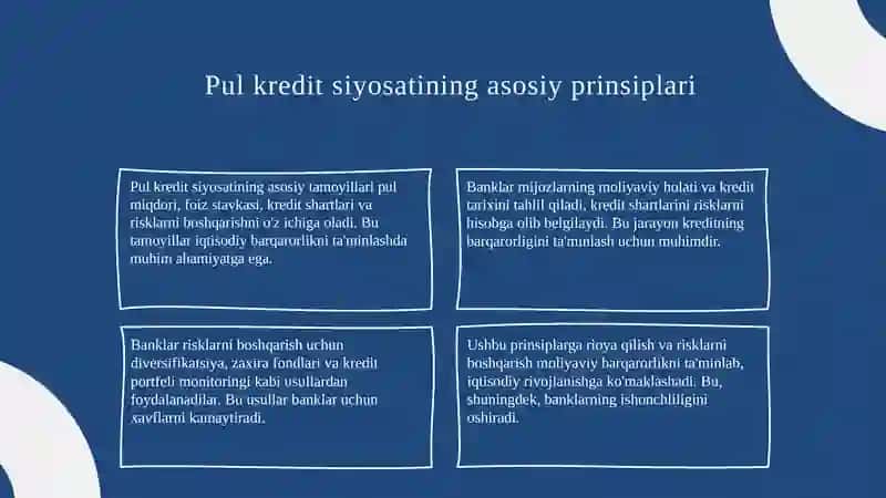 Bank tizimining pul kredit siyosati 3