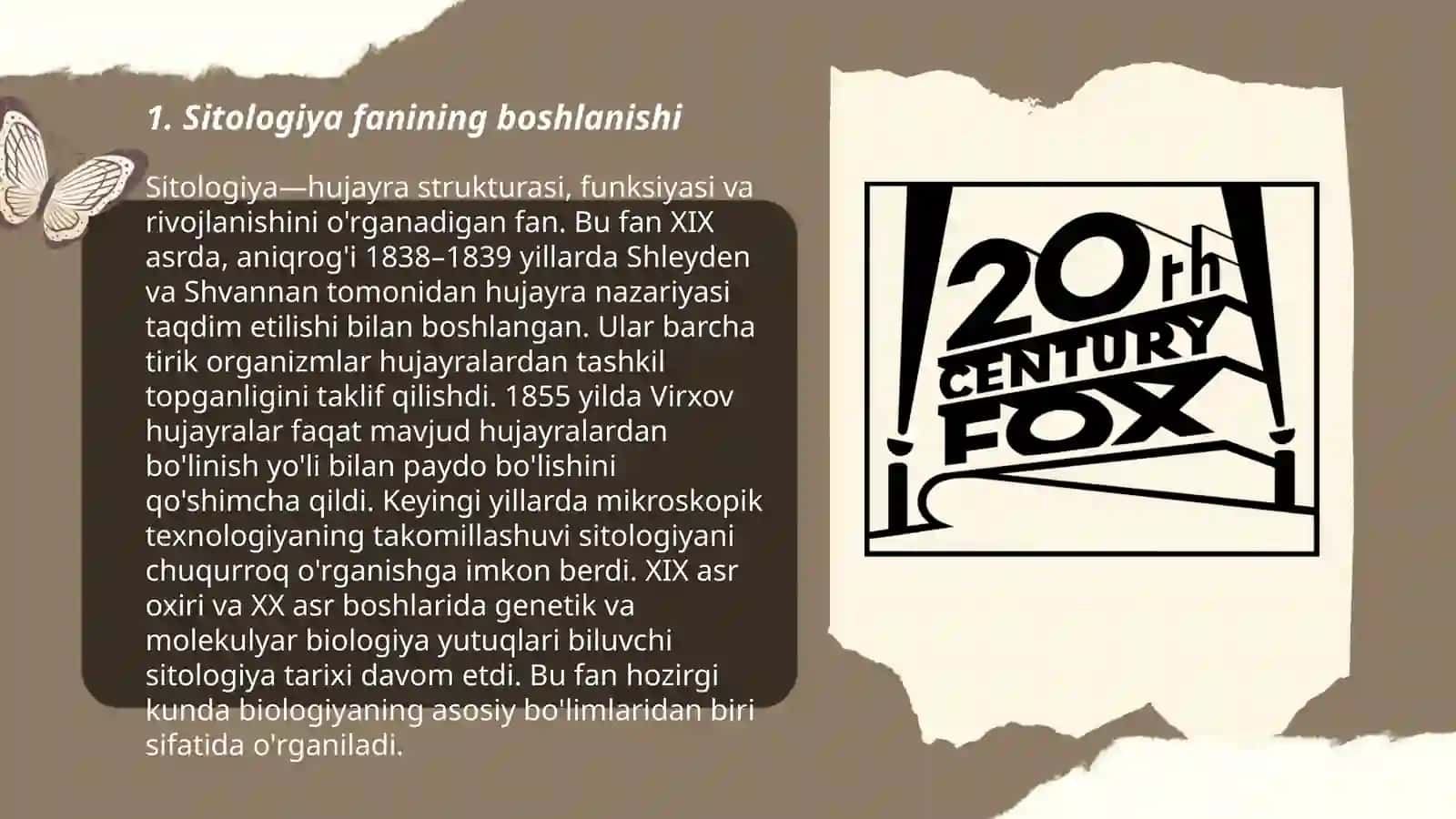 Sitologiya fanining rivojlanish tarixi 3
