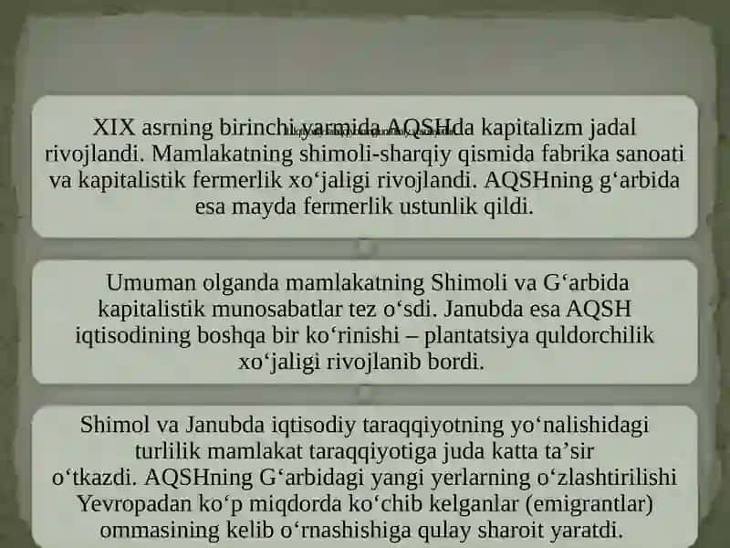 1870-1914-yillarda AQSH. XX asr boshlarida AQSH  iqtisodining o‘sishi. 3
