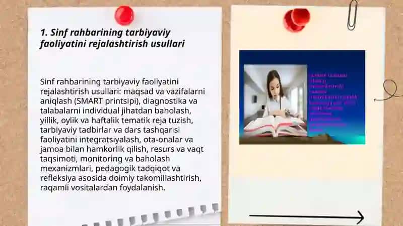 Sinf rahbarining tarbiyaviy faoliyati samaradorligini oshirish usullari 3