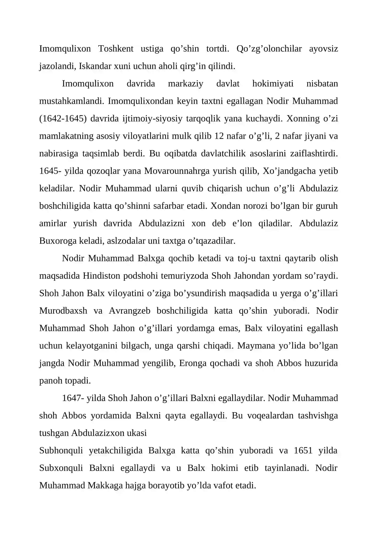 Ashtarxoniylar sulolasi davrida Buxoro xonligi (1601-1753 yillar) 3