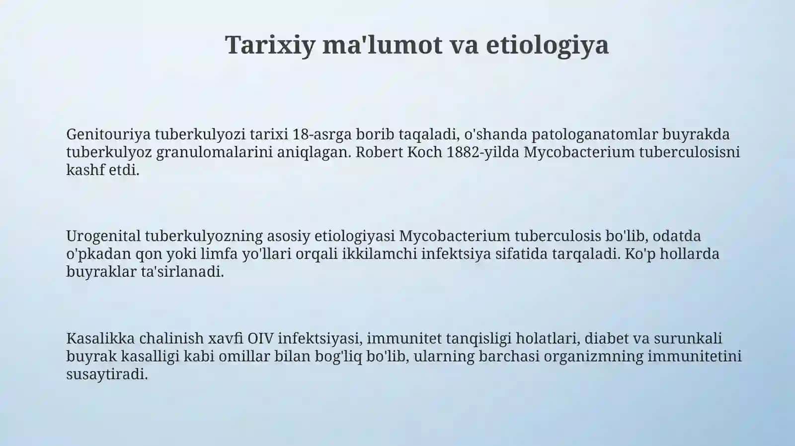 Urologiya va siydik tanosil aʼzolari sili 3