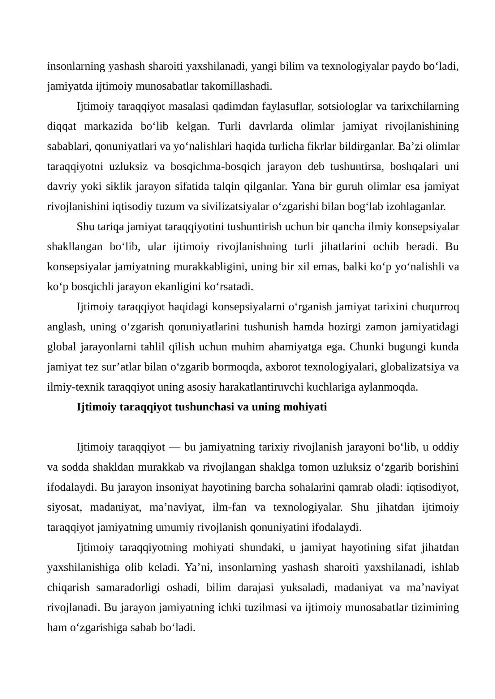 Jamiyat ijtimoiy taraqqiyot haqidagi konsepsiyalar 3