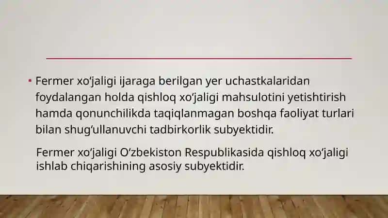 Dehqon xo‘jaligi hamda Fermer xoʻjaligining yerdan foydalanishi borasida o‘zaro o'xshash hamda farqli jihatlari 3