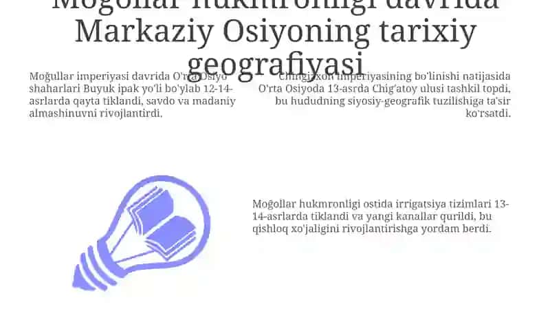 Mo’g’ullar hukmronligi davri tarixiy geografiyasi 3