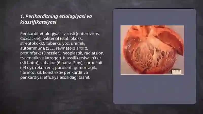 Perikard kasalliklari.Yurak o‘smalari.Yurak transplantatsiyasi 3