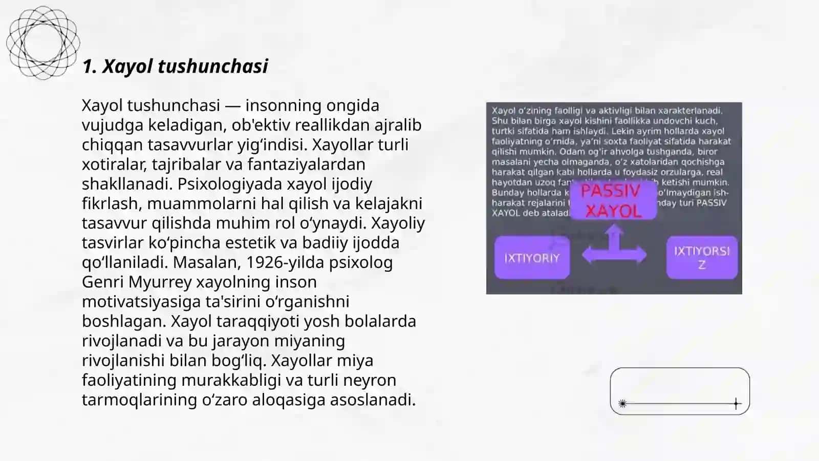 Xayol haqida tushuncha.Xayol jarayonlari va xayol turlari 3