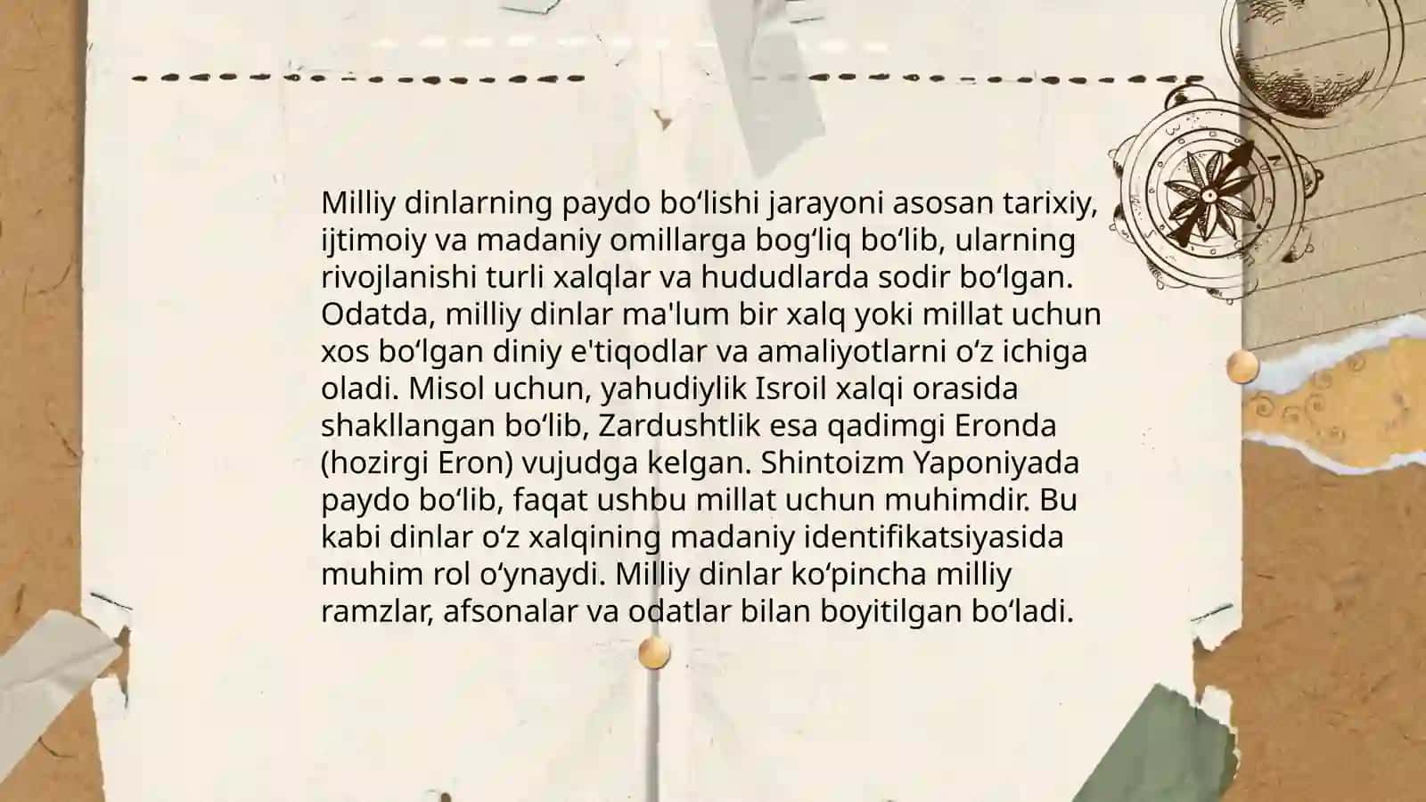 Milliy dinlar 3
