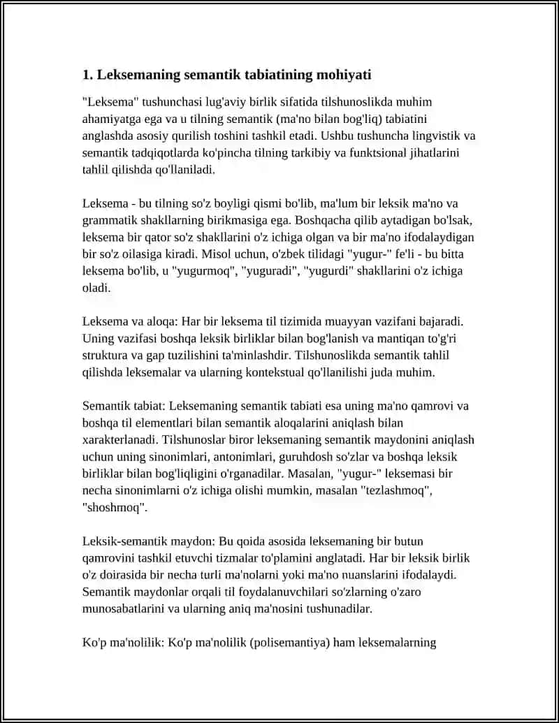 LEKSEMANING SEMANTIK TABIATI, LEKSEMA, SEMEMA, SEMA 3