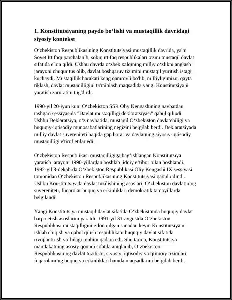 OʻZBEKISTON KONSTITUTSIYASI TARIXI 3