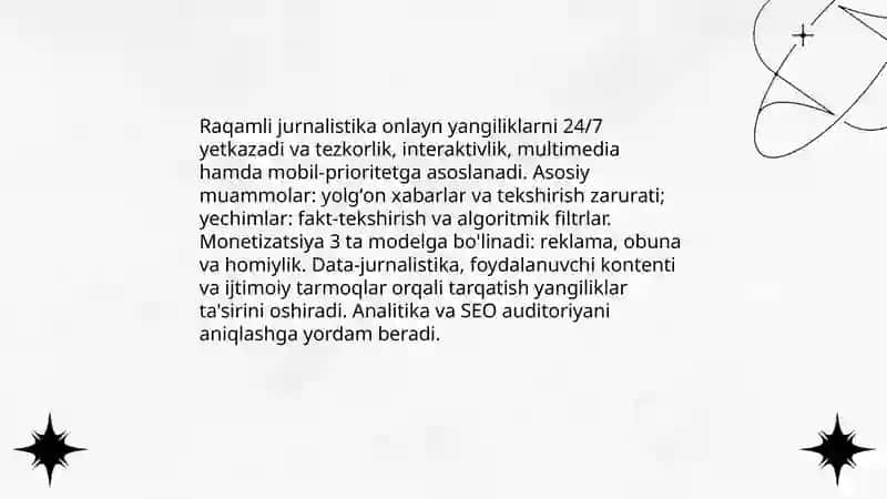 Raqamli jurnalistika va onlayn yangiliklar 3
