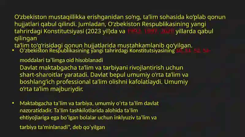 Ta’lim olish huquqi 3