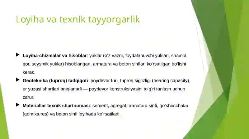 Turar-joy binolari uchun temirbeton konstruksiyalarini ishlab chiqarish 3
