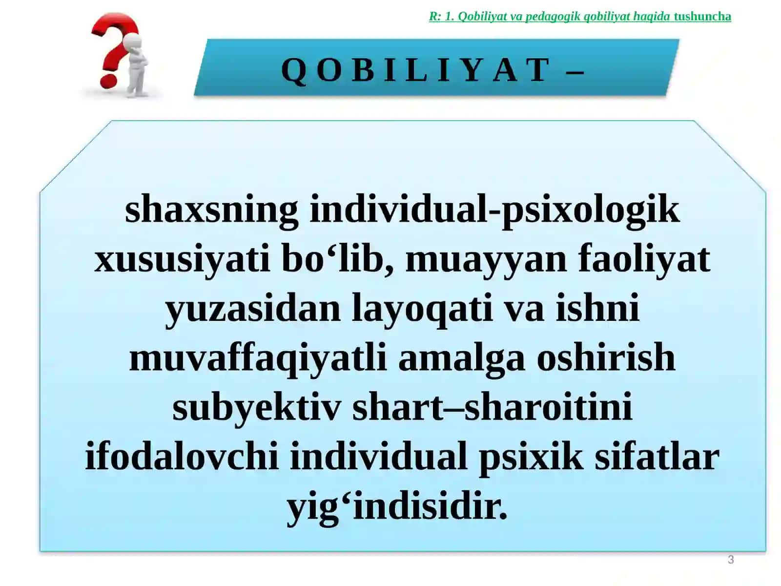 O’qituvchifaоliyatidа pedаgоgikqobiliyat 3