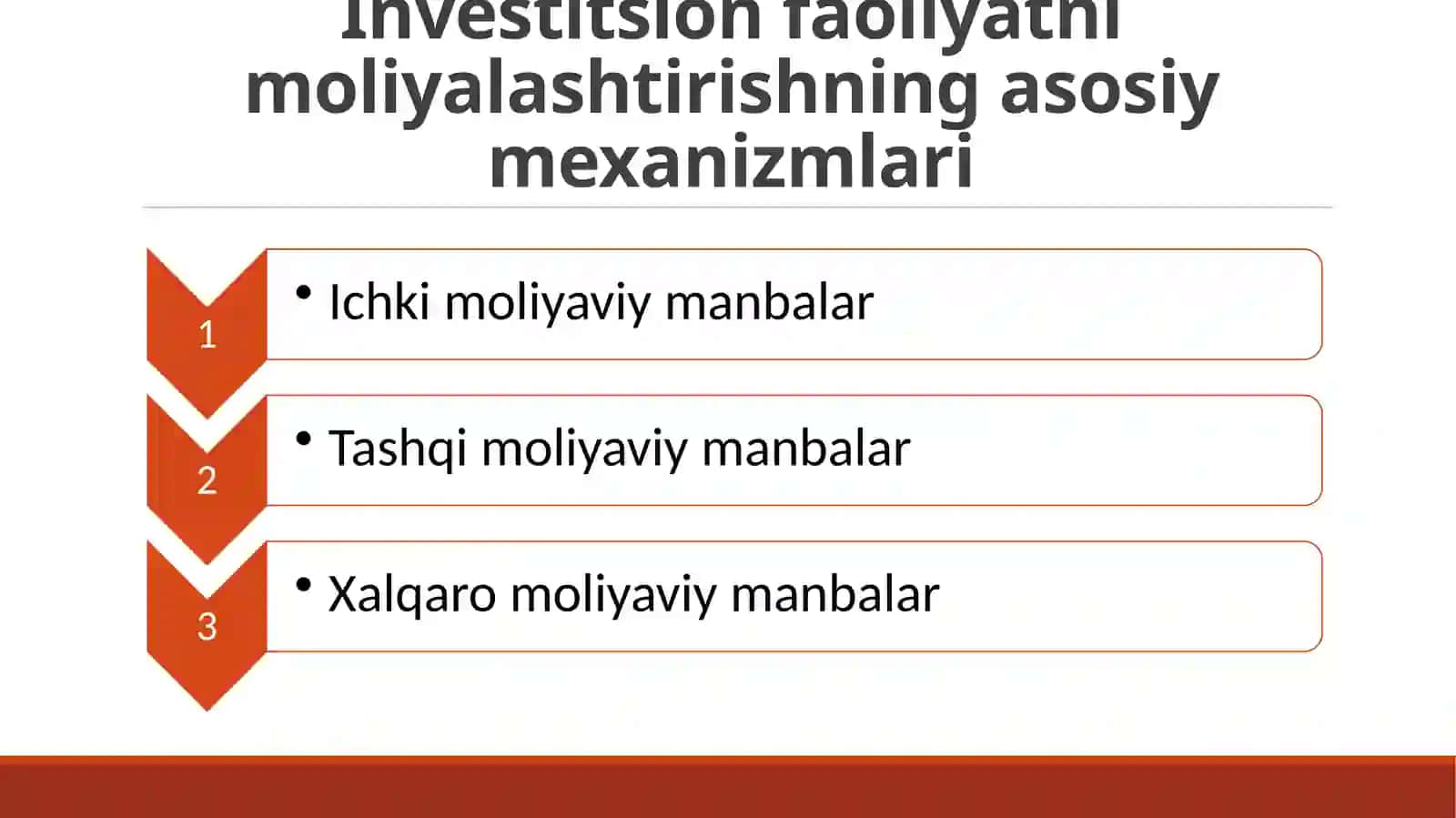 Investitsion faoliyatni moliyalashtirish mexanizmlari 3