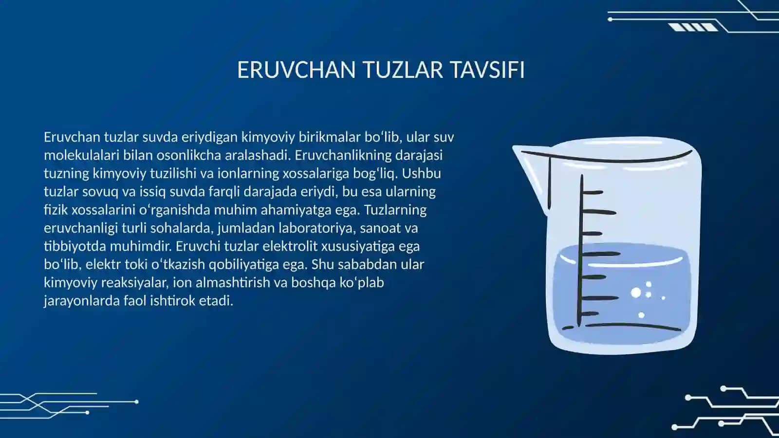ERUVCHAN TUZLAR VA ULARNING TARKIBIY BRIKMALARI 3