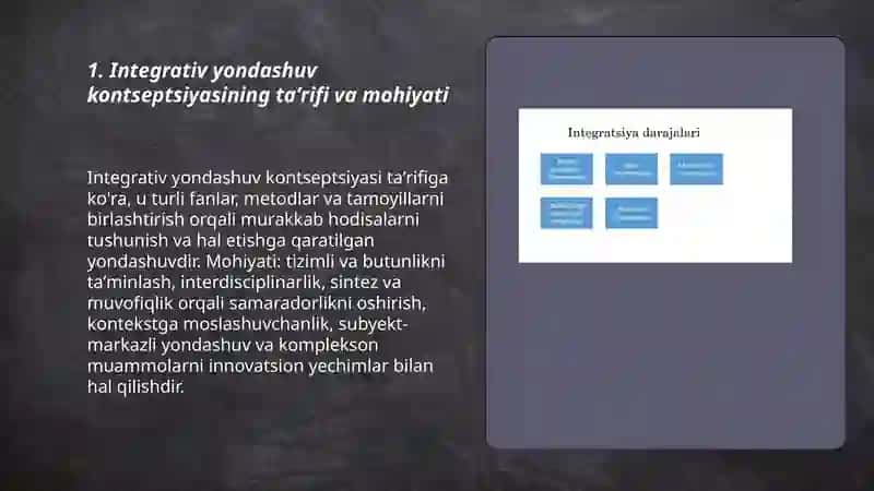 Integrativ yondashuv kontseptsiyasi 3