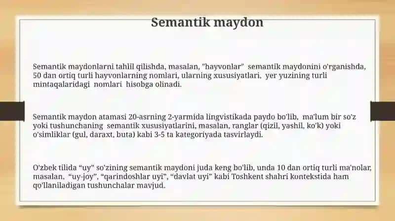 Semema va sema munosabati. Sema turlari. Monosemiya va poliysemiya 3