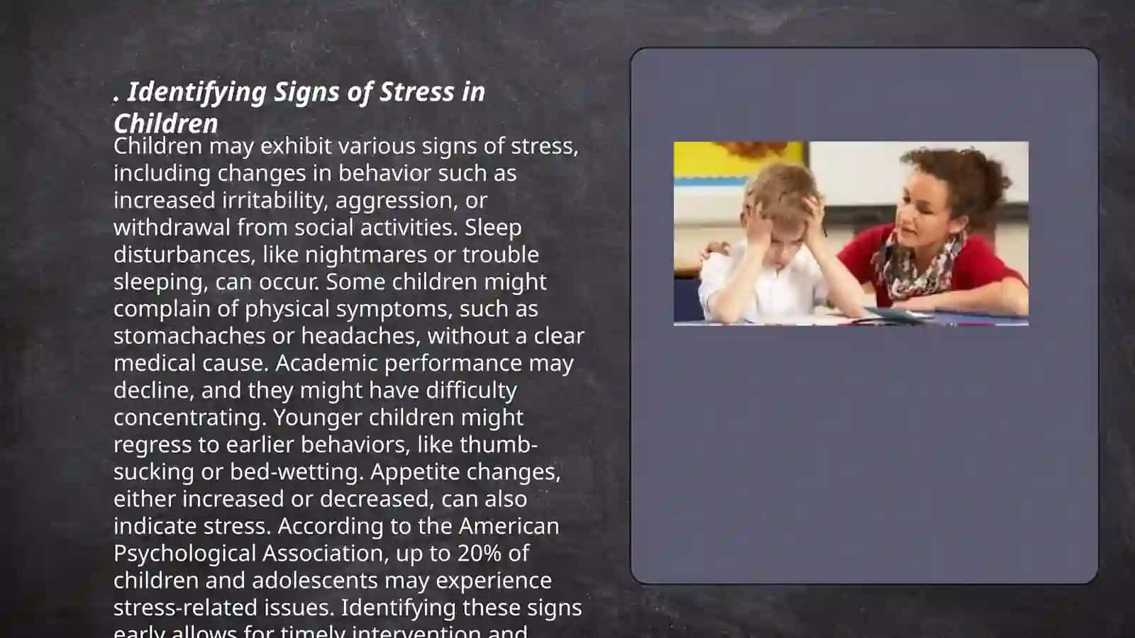 Dealing with Children in Stress Situations 3