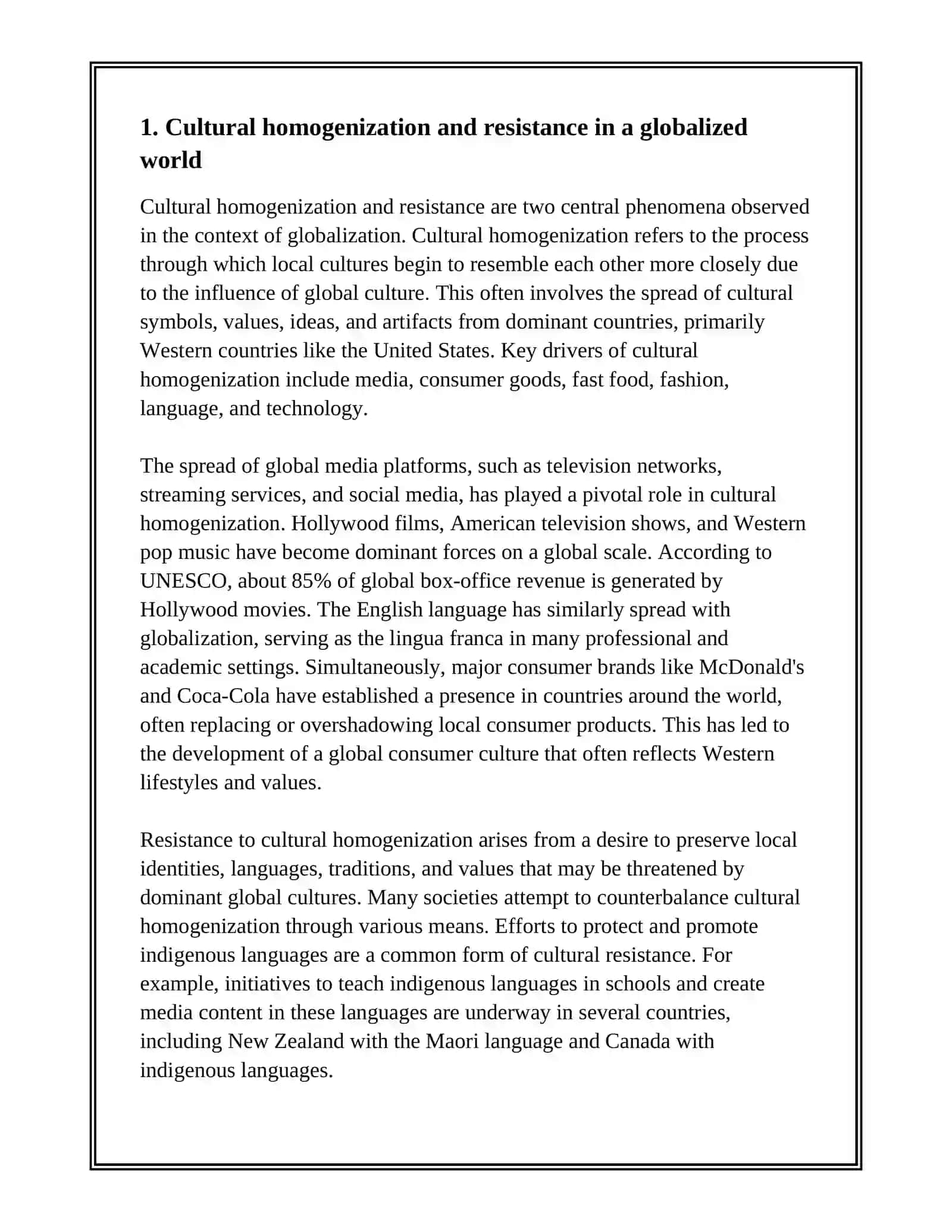 CULTURAL PERSPECTIVE IN GLOBALIZED WORLD 3