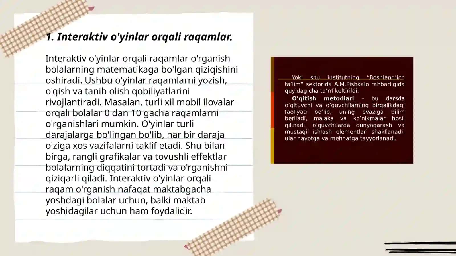 Boshlang'ich sinf matematika darslarida interaktiv metodlardan foydalanish 3