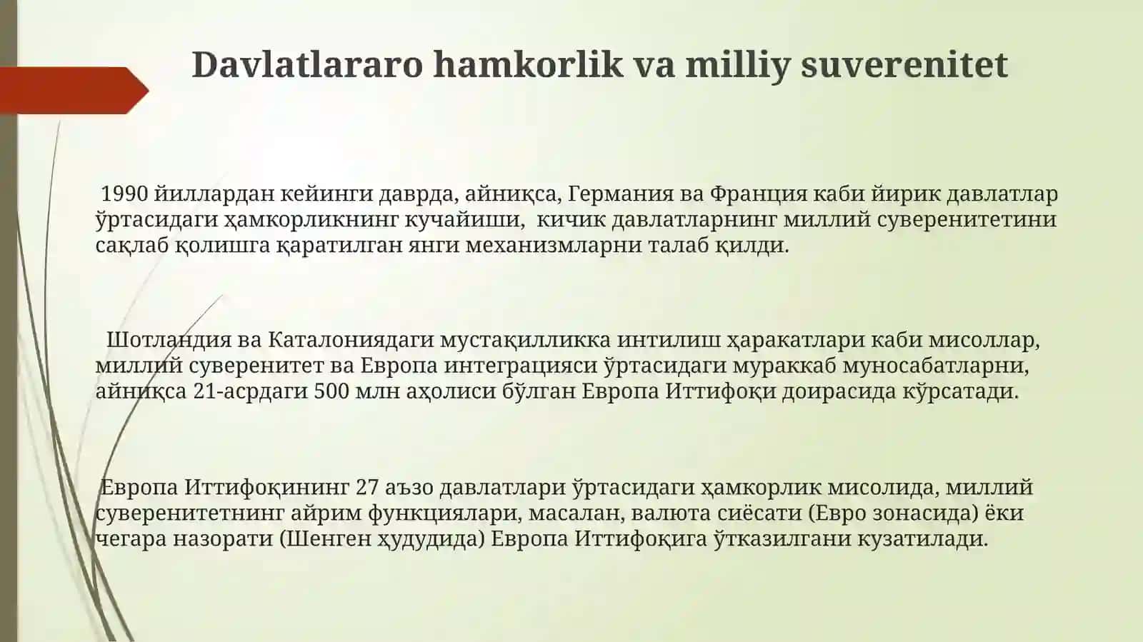 Gʻarbiy Evropa integrasion jarayonlarining zamonaviy tendensiyalari 3