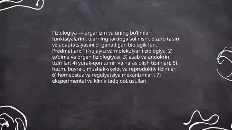 Fiziologiya fani, rivojlanishi, tibbiyotda ahamiyati 3