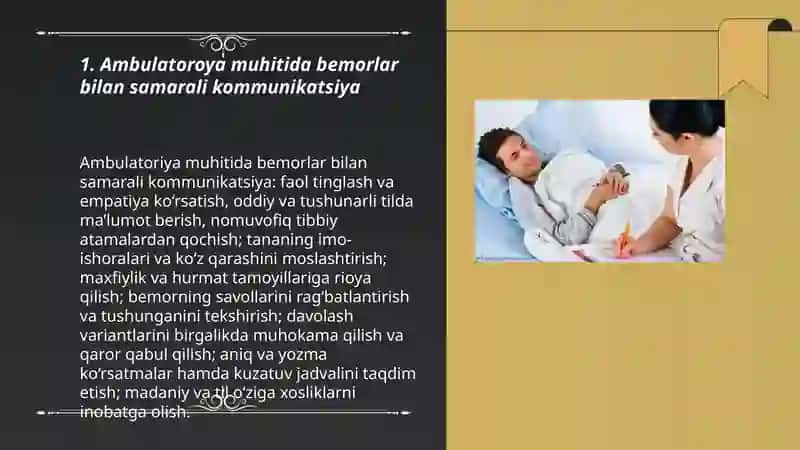 Ambulatoroya sharoitida bemorlar bilan munosabatda boʻlish psixalogiyasi 3