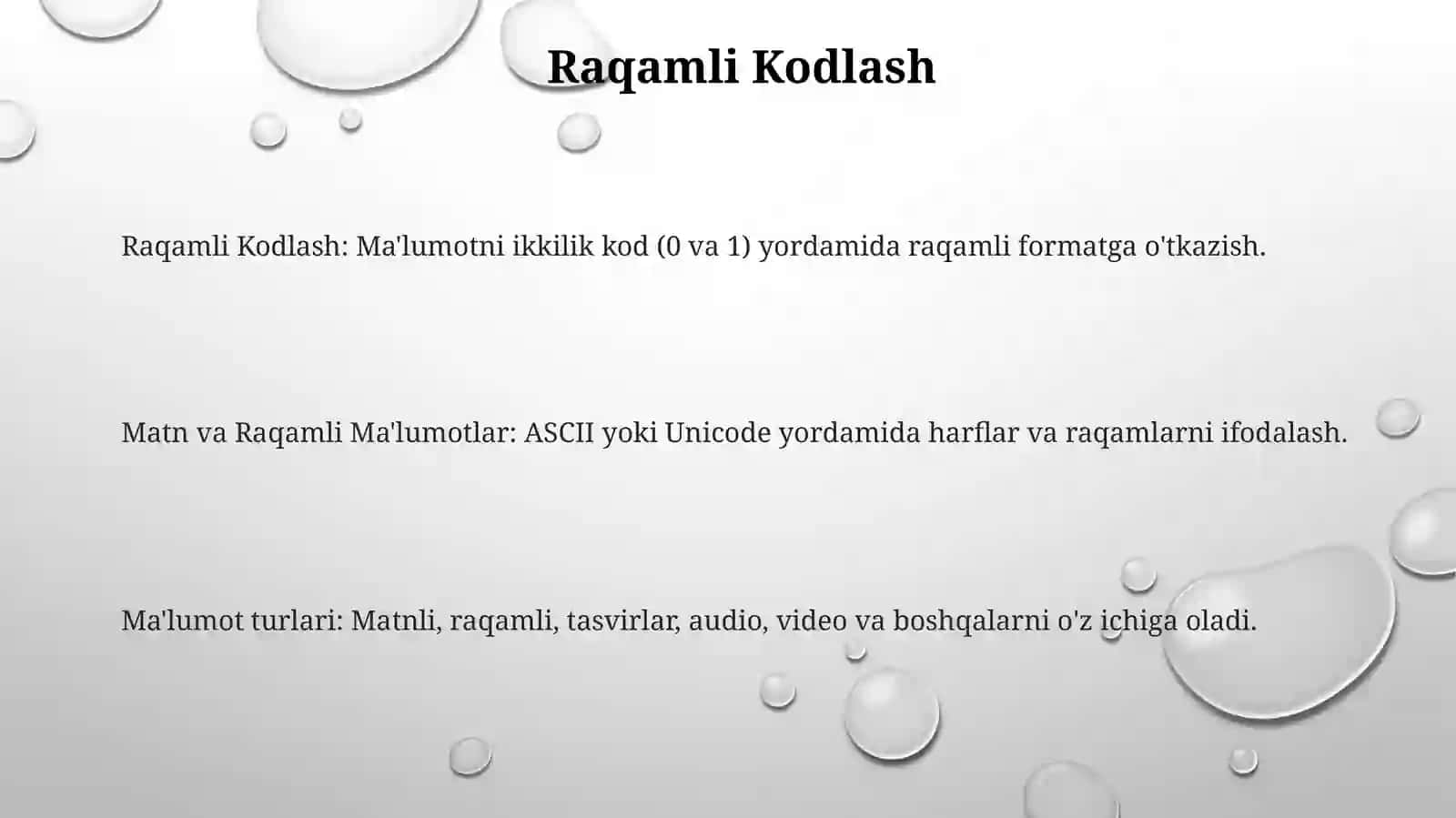 Ma'lumot turlari 3