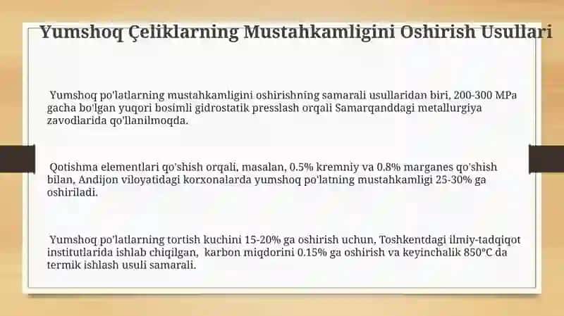 Yumshoq Çeliklarning Mustahkamligini Oshirish Usullari 3