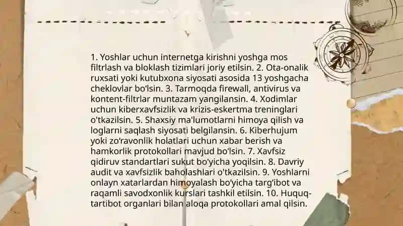 Axborot-kutubxona muassasalarida yoshlarni internet xurujlaridan himoya qilish va kitob oʻqishga jalb etish 3
