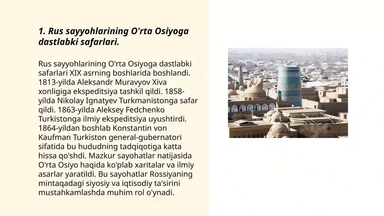 Rus sayyohlarining O'rta Osiyoni o'rganish tarixi 3
