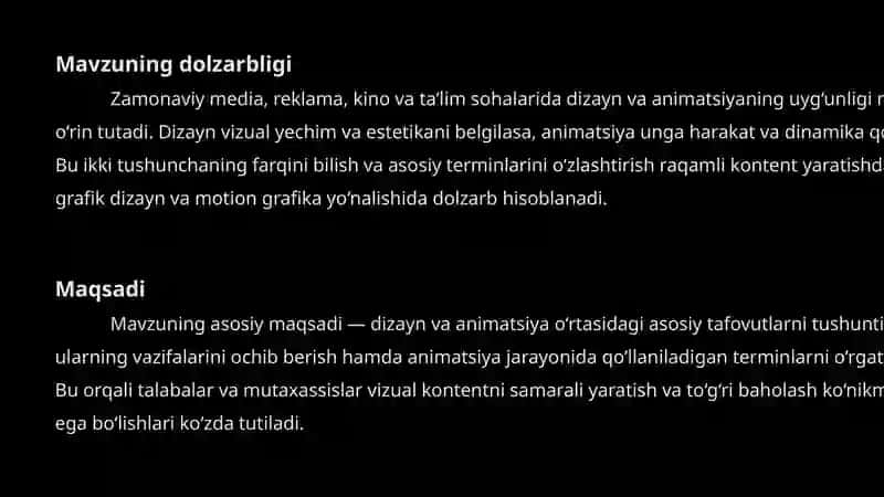 Dizayn va animatsiya o‘rtasidagi farq. Asosiy terminlar 3