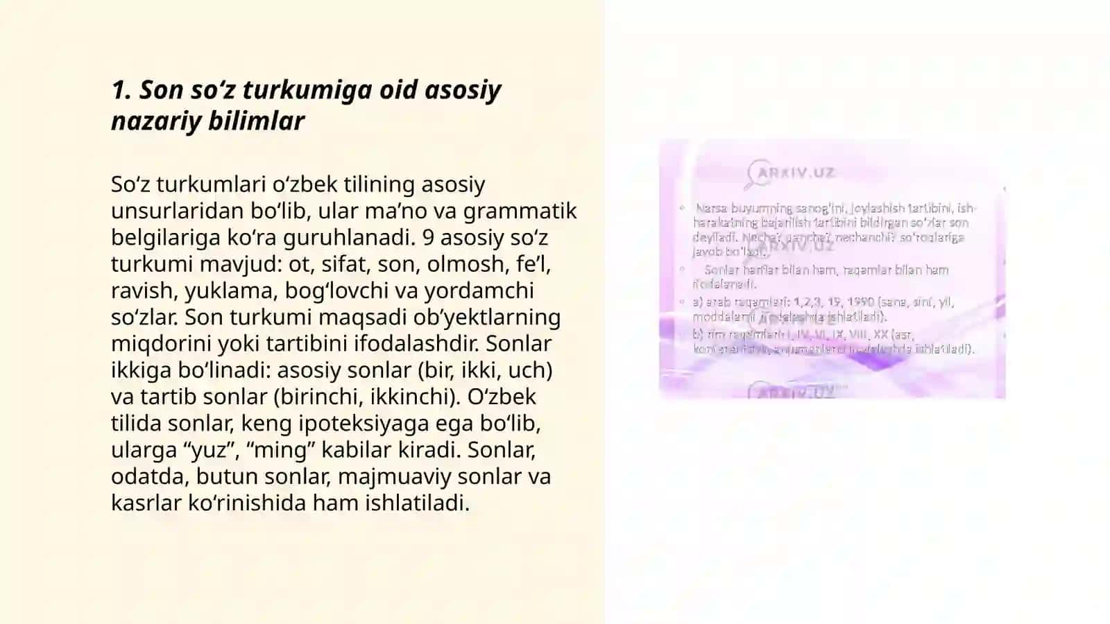 Son soʻz turkumini oʻrganishda grammatik oʻyinlardan foydalanish va ishlab chiqish 3