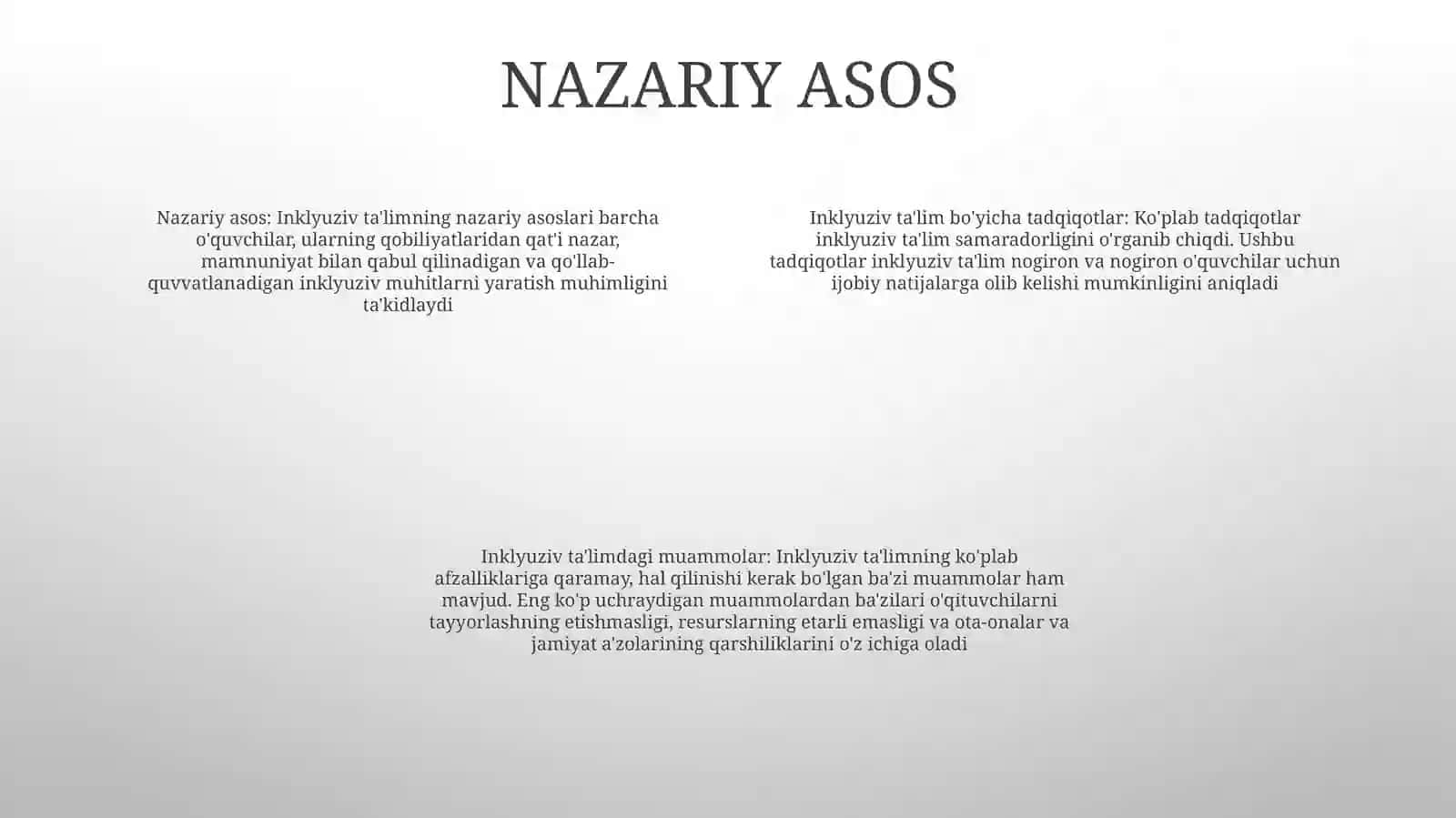 Turli YoʻNalishdagi Ilmiy Tadqiqotlar Nklyuziv TalimMuammolariniOʻRganish 3