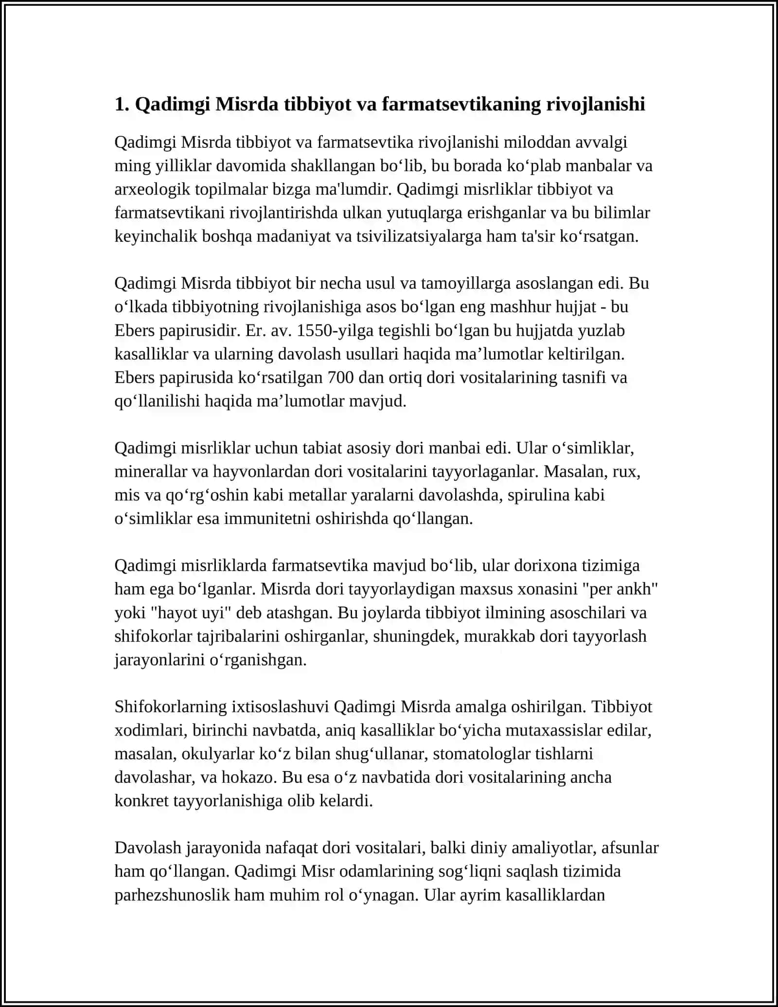 QADIMGI SHARQDA FARMASEVTIKA VA TIBBIYOTNING RIVOJLANISHI 3