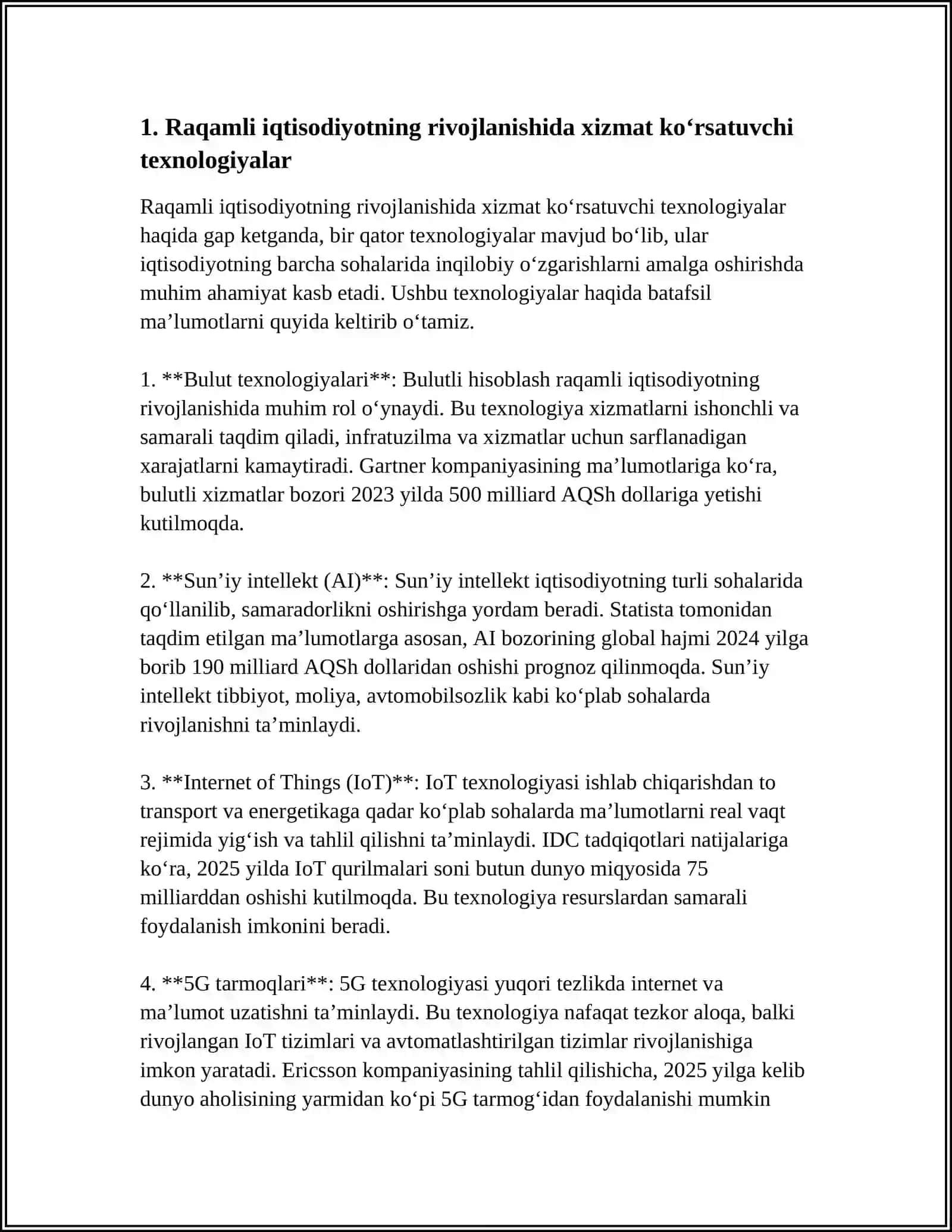 RAQAMLI IQTISODIYOTNI RIVOJLANTIRISHDA AXBOROT KOMUNIKATSIYA TEXNOLOGIYALARINI OʻRNI 3
